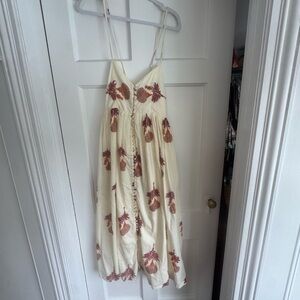 Alix Of Bohemia Cream Maxi Dress with Rust Pineapple Motif